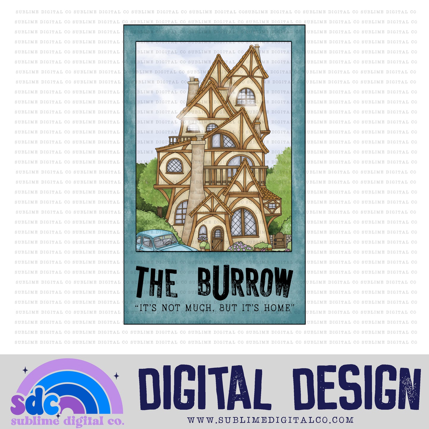 Burrow Picture • Wizards • Instant Download • Sublimation Design