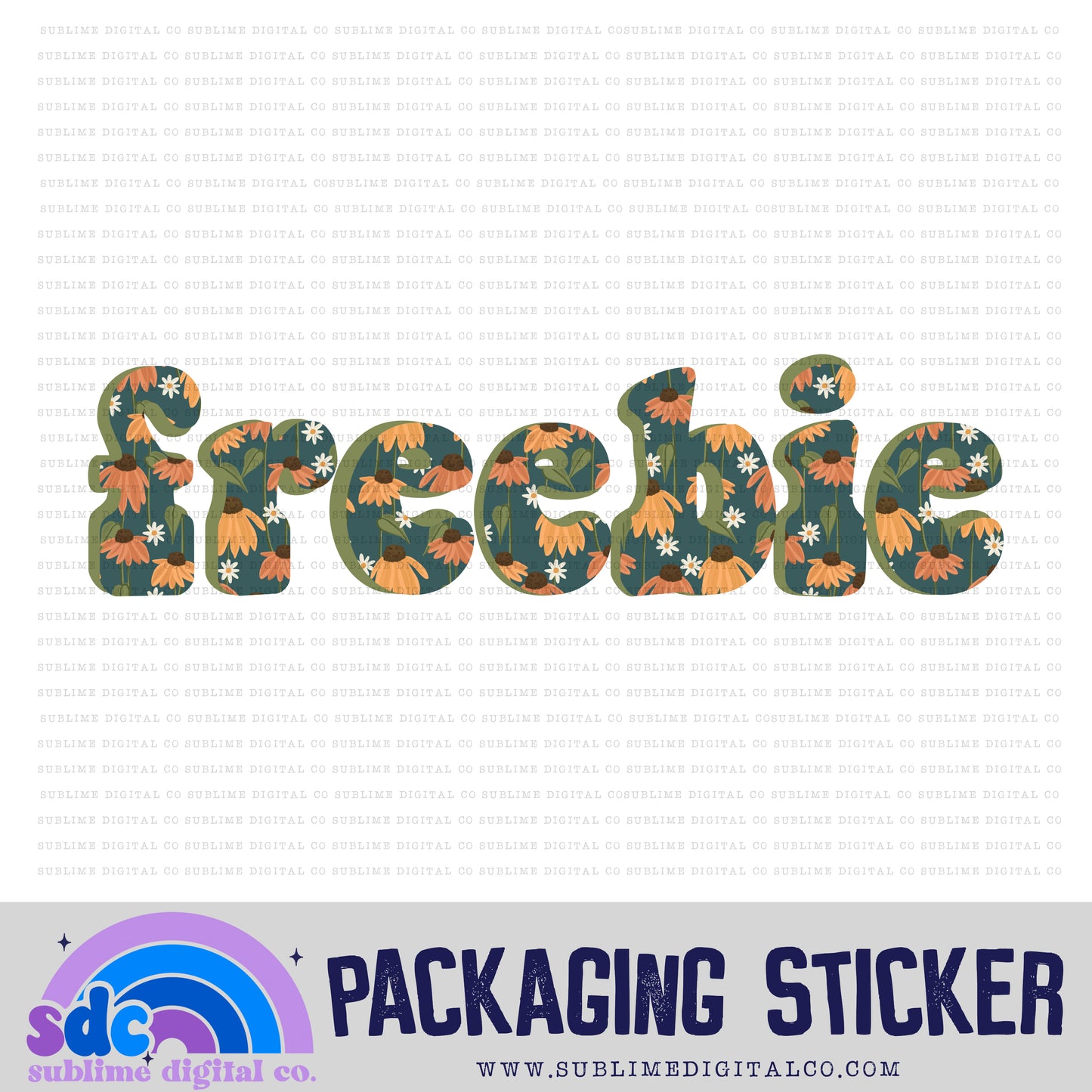 Freebie - Black Eyed Susans | Small Business Stickers | Digital Download | PNG File
