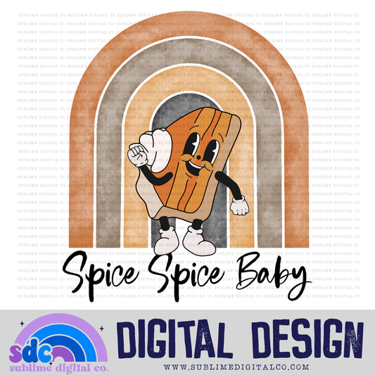 Spice Spice Baby - Rainbow • Fall/Autumn • Retro Characters • Instant Download • Sublimation Design