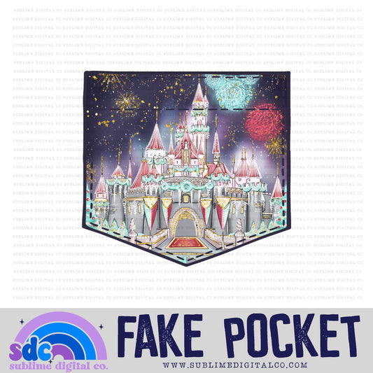 Magical Castle • Christmas • Fake Pocket • Instant Download • Sublimation Design
