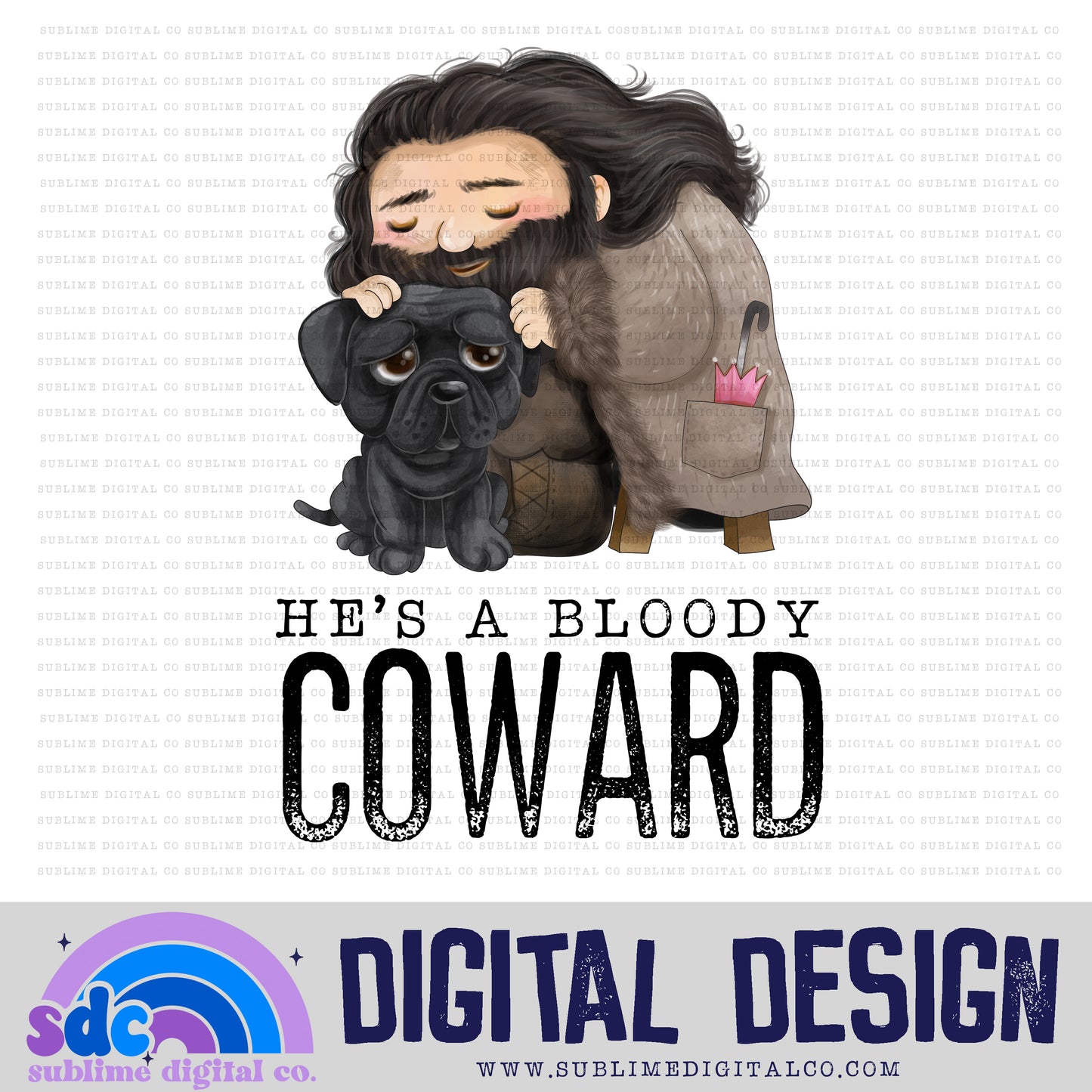 Coward  • Wizard • Instant Download • Sublimation Design
