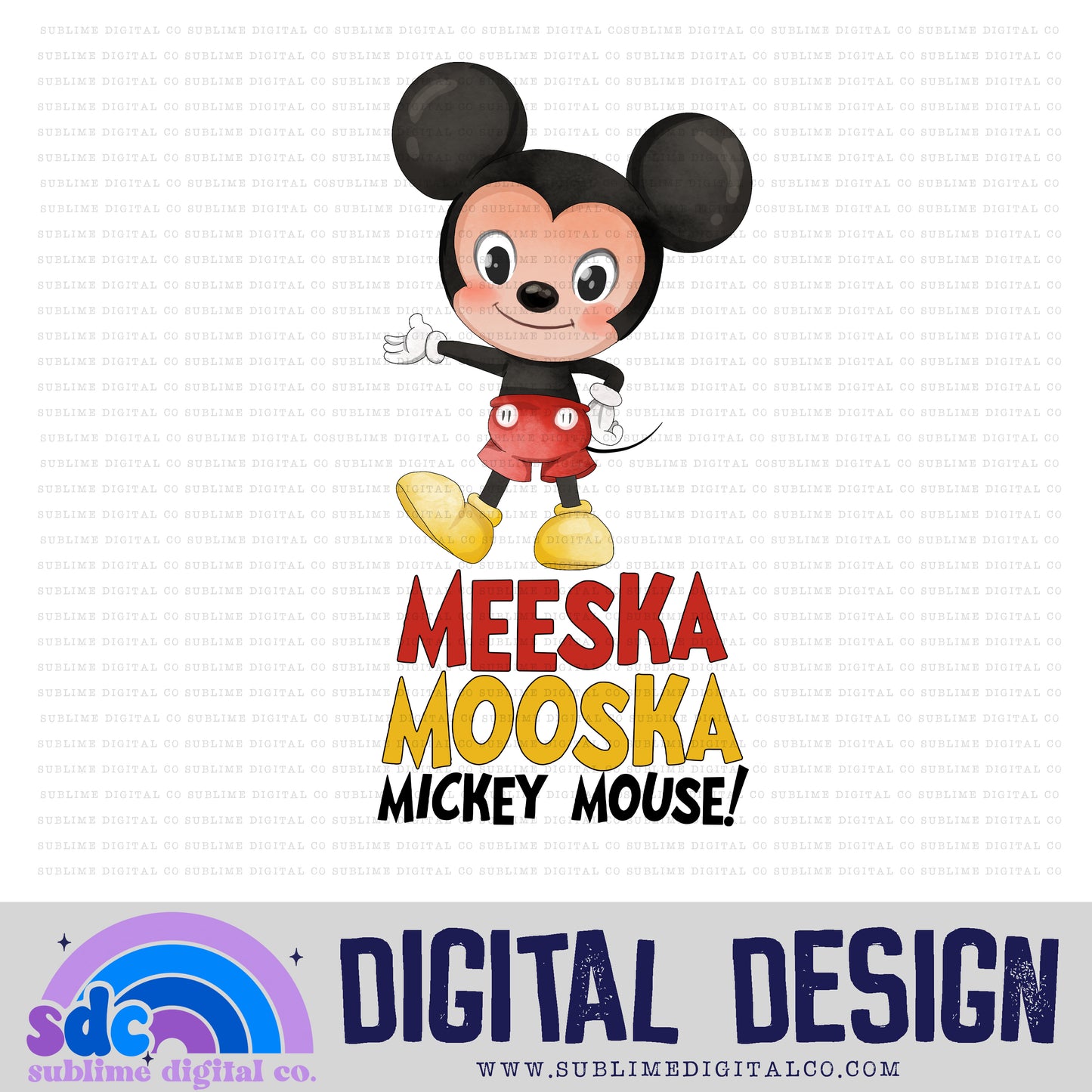 Mouse • Clubhouse • Instant Download • Sublimation Design