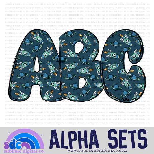 Spaceships • Alpha Sets • 26 PNG Files • Digital Download