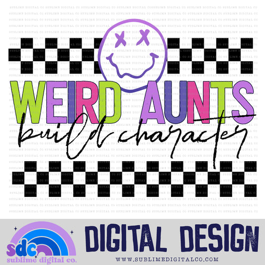Weird Aunts Build Character - Pink/Purple • Mama • Instant Download • Sublimation Design