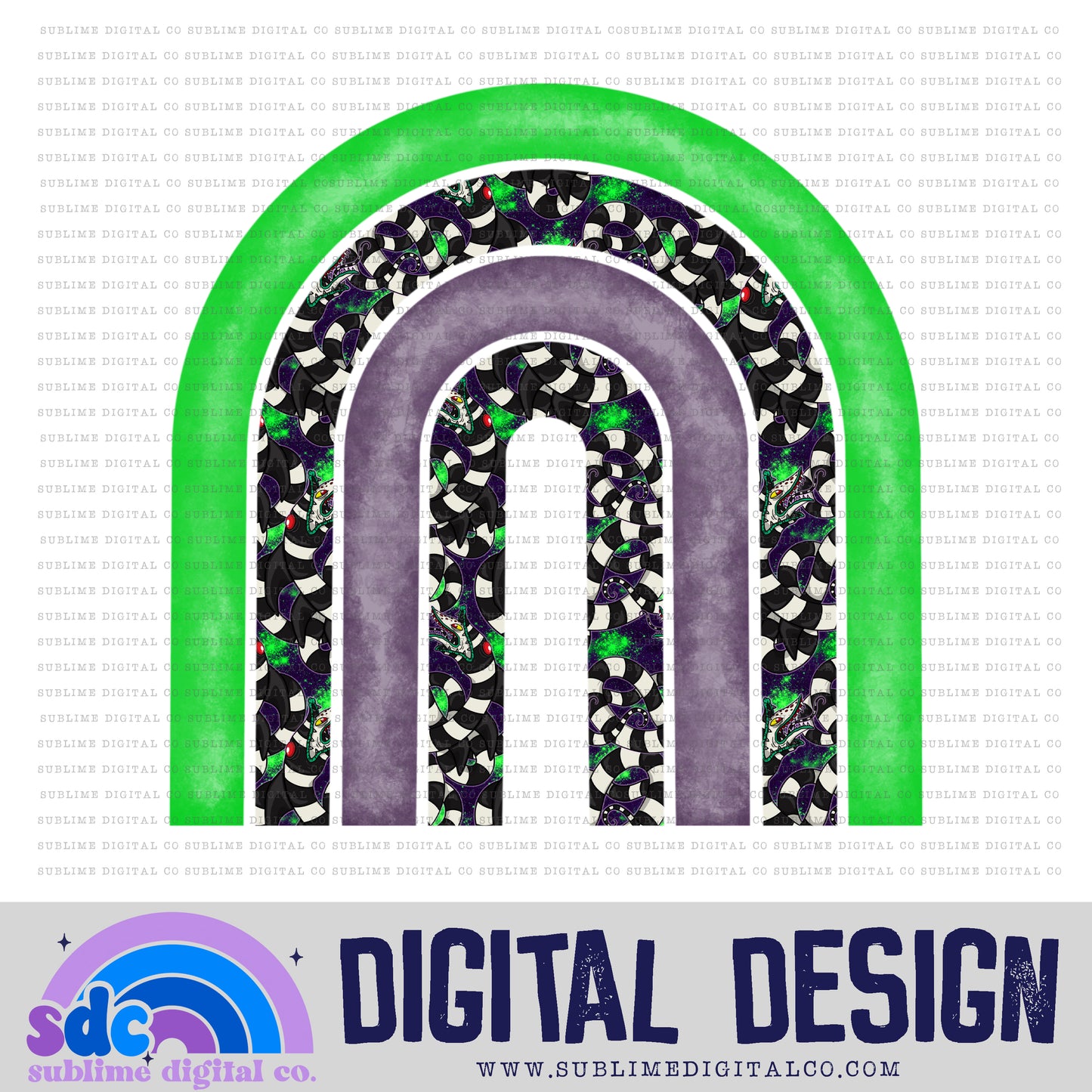 Spooky Worm • Rainbow • Elements • Digital Design • Instant Download • Sublimation