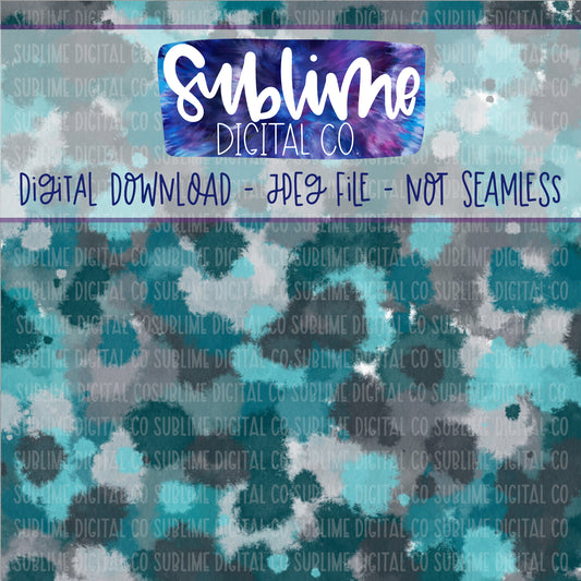 Teal Splatter • Digital Paper • Instant Download