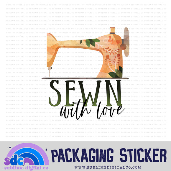 Sewn with Love | Small Business Stickers | Digital Download | PNG File