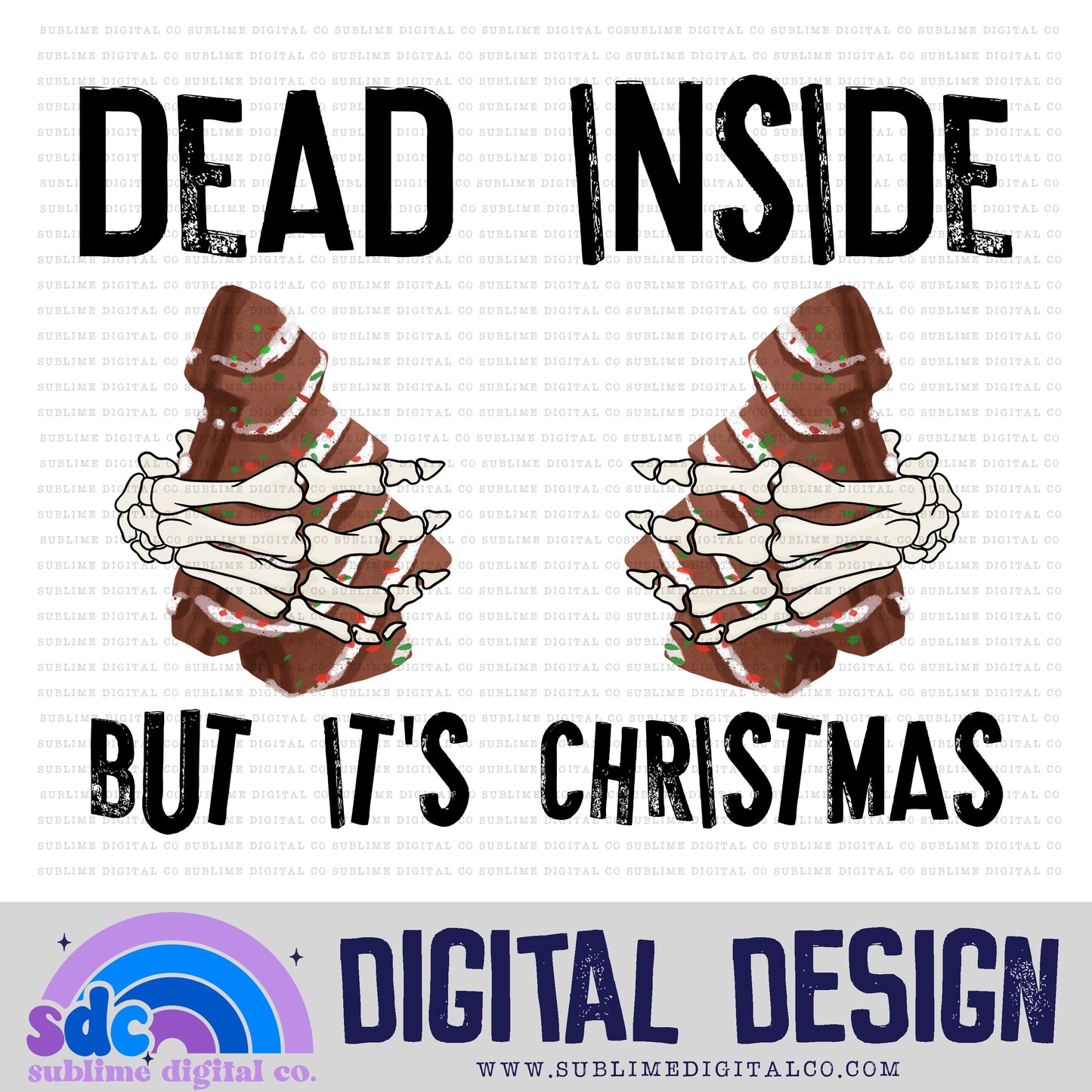 Dead Inside But It's Christmas - Chocolate Tree • Christmas Treats • Christmas • Sublimation Design • Instant Download | PNG File