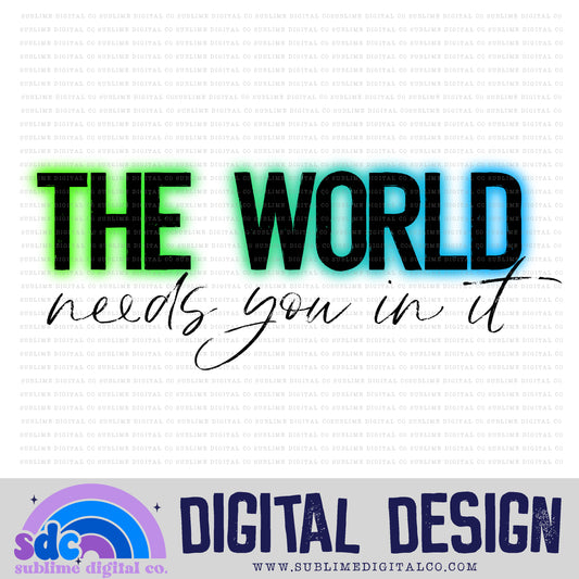 The World • Mental Health Awareness • Instant Download • Sublimation Design