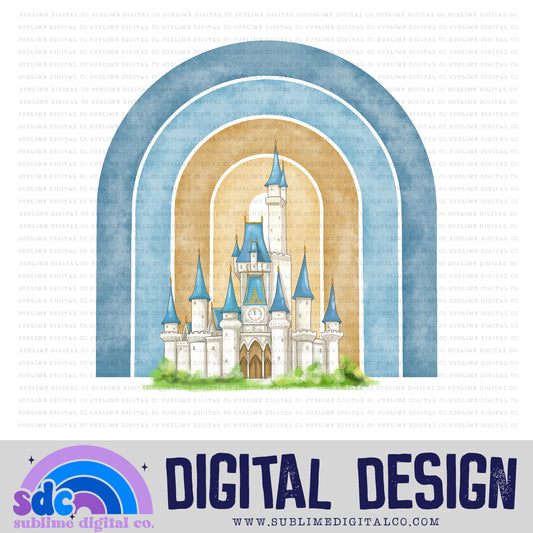Castle • Rainbows • Instant Download • Sublimation Design