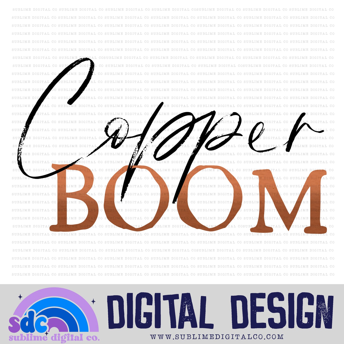 Copper Boom • Mom & Daughter • Instant Download • Sublimation Design