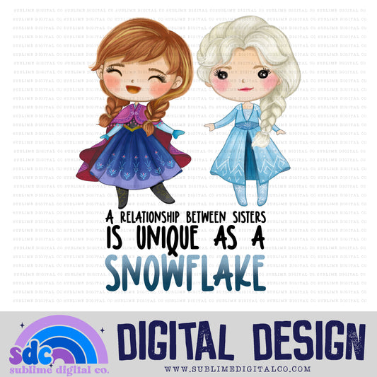 Snowflake • Princess • Instant Download • Sublimation Design