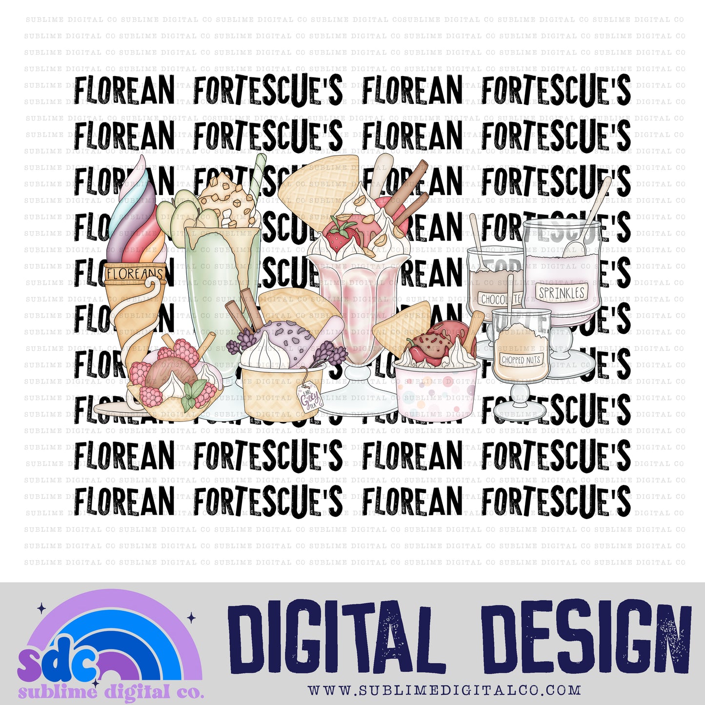 Ice Cream • Wizards • Instant Download • Sublimation Design
