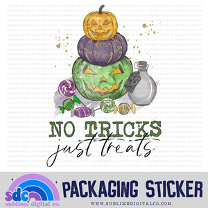 No Tricks, Just Treats | Small Business Stickers | Digital Download | PNG File