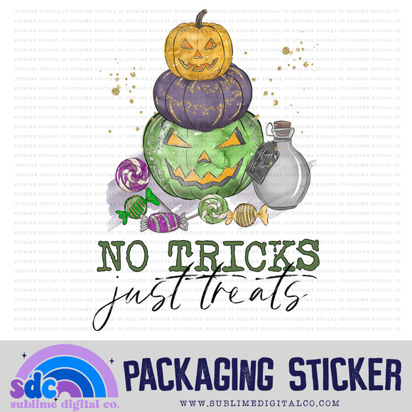 No Tricks, Just Treats | Small Business Stickers | Digital Download | PNG File