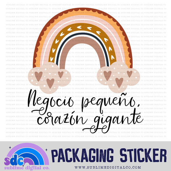 Negocio Pequeño Corazón Gigante | Small Business Stickers | Digital Download | PNG File