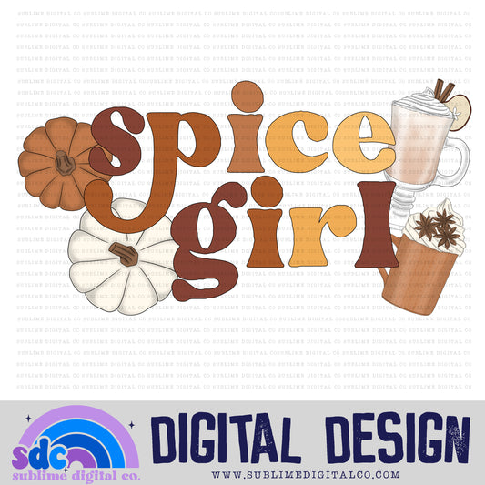 (Pumpkin) Spice Girl • Seasonal Coffee • Instant Download • Sublimation Design