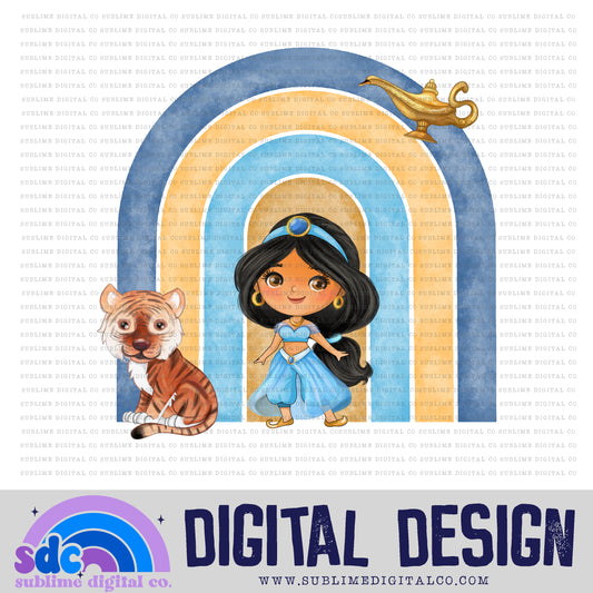 Tiger Princess • Rainbows • Instant Download • Sublimation Design