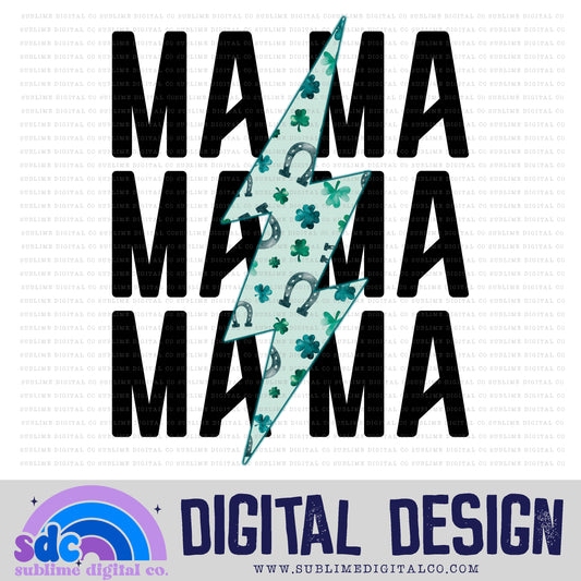 Mama Shamrocks & Horseshoes • Retro • Instant Download • Sublimation Design