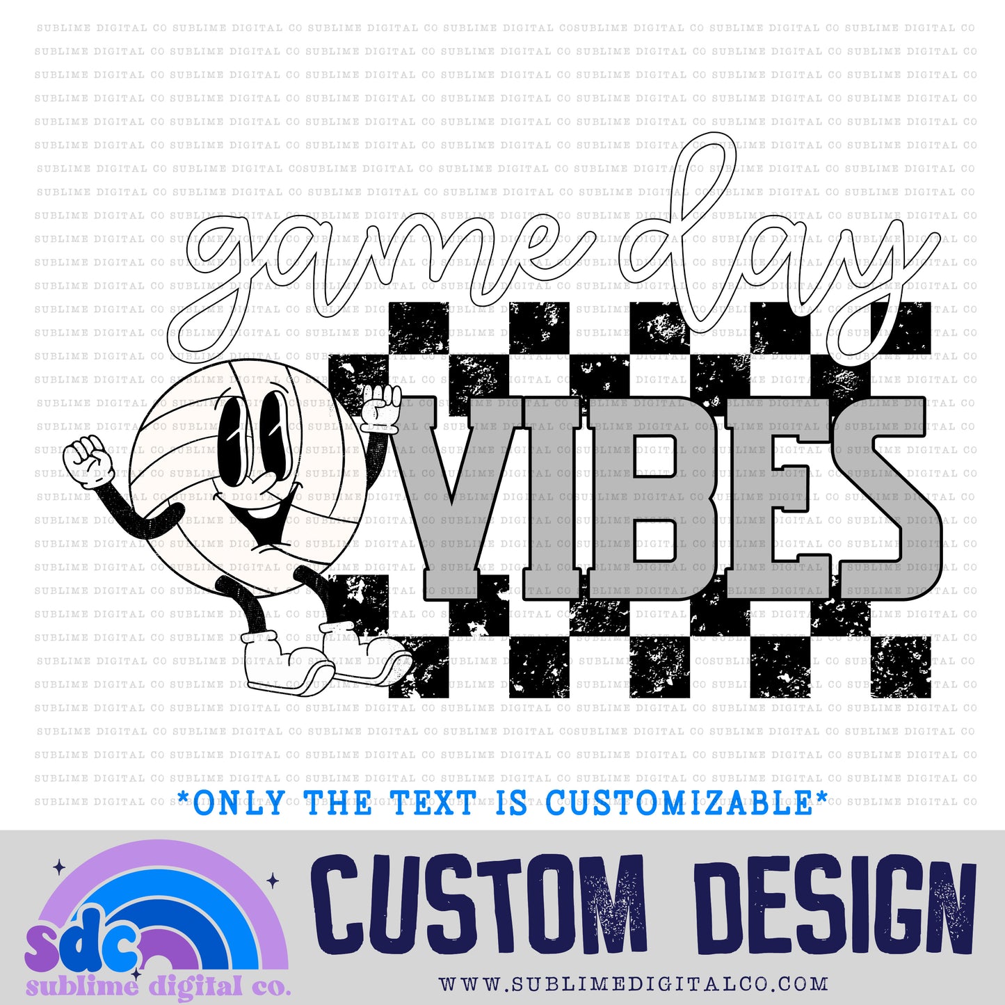 Game Day Vibes - Volleyball • Customs • Sports • Instant Download • Sublimation Design