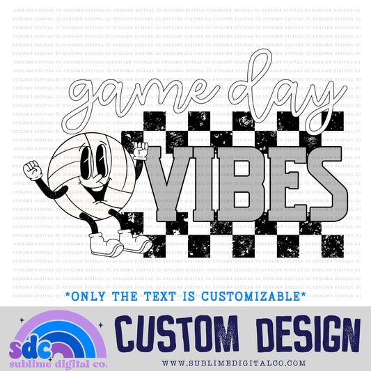 Game Day Vibes - Volleyball • Customs • Sports • Instant Download • Sublimation Design