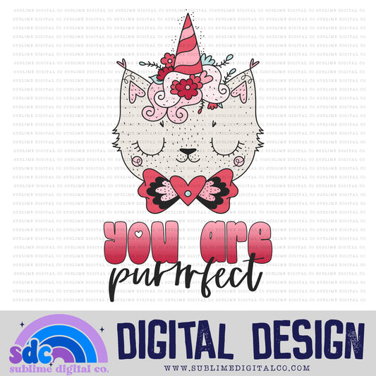 Your Are Purrrfect | Valentine's Day | Sublimation Design | Instant Download | PNG File