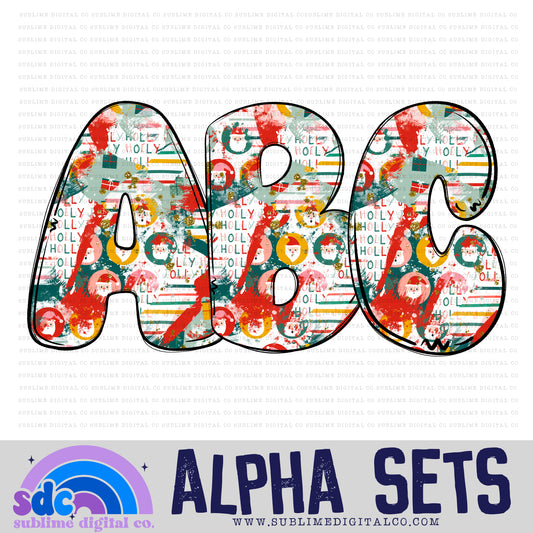 Christmas Brushstrokes • Alpha Sets • 26 PNG Files • Digital Download