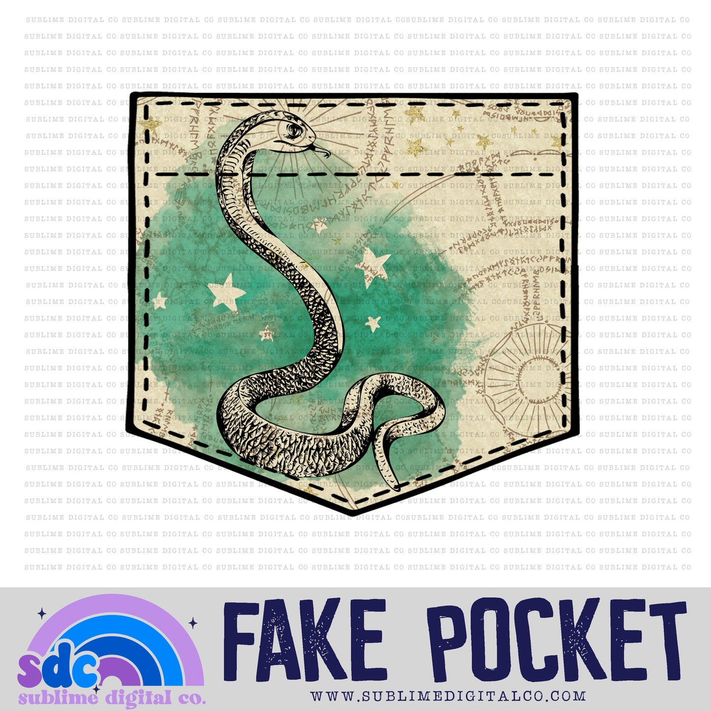 Green House • Fake Pocket • Wizards • Instant Download • Sublimation Design