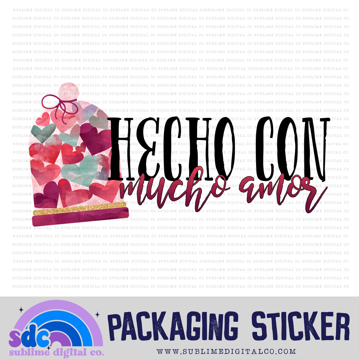 Hecho Con Mucho Amor | Small Business Stickers | Digital Download | PNG File