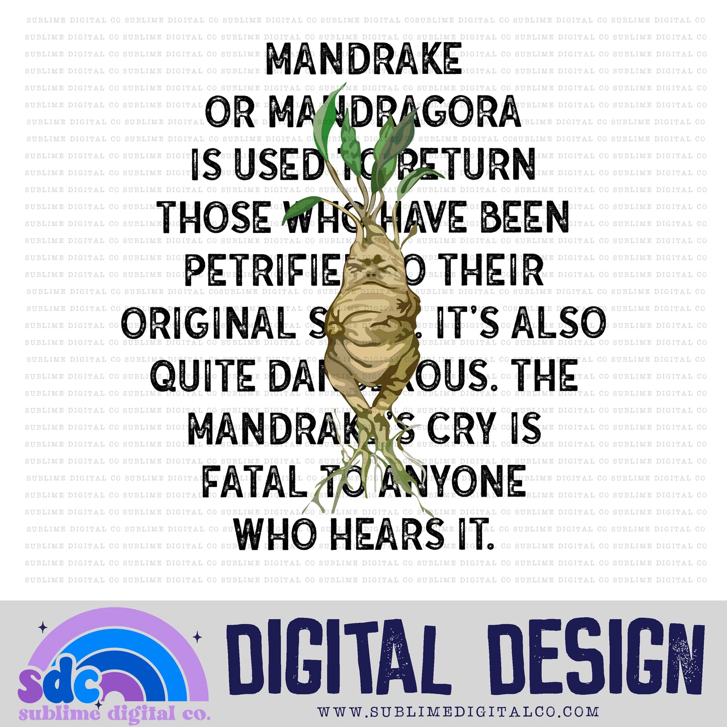 Mandragora • Wizards • Instant Download • Sublimation Design