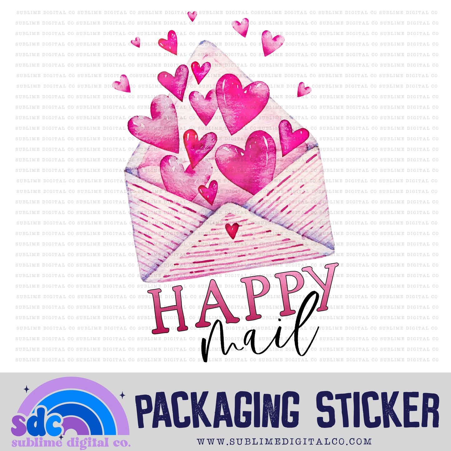 Happy Mail | Small Business Stickers | Digital Download | PNG File