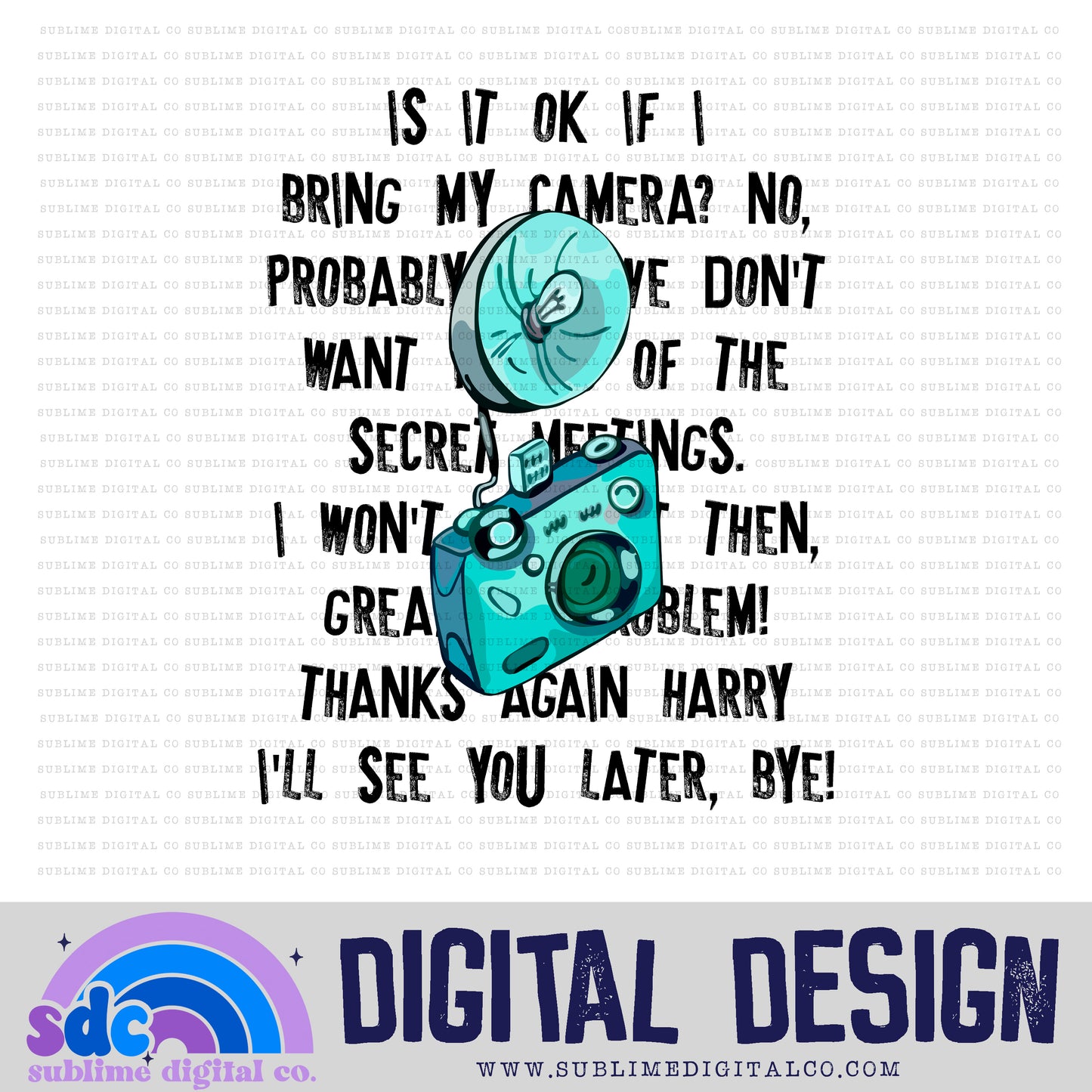 My Camera • Wizards • Instant Download • Sublimation Design