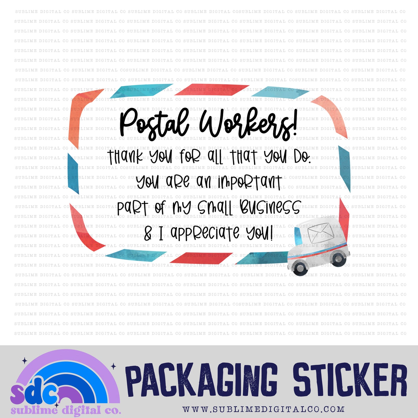Postal Workers! | Small Business Stickers | Digital Download | PNG File