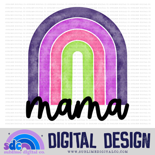 Mama - Neon Rainbow • Colorful Designs • Instant Download • Sublimation Design