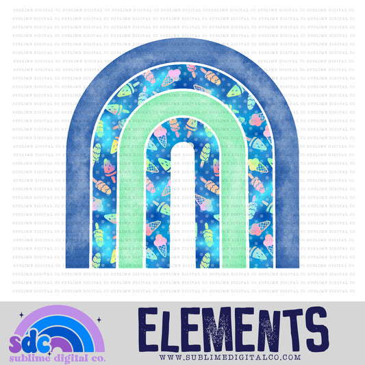 Neon Popsicles • Rainbow • Elements • Digital Design • Instant Download • Sublimation