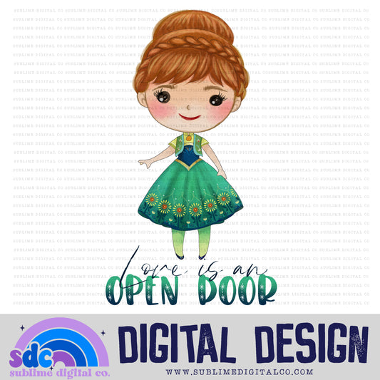 Open Door • Princess • Instant Download • Sublimation Design