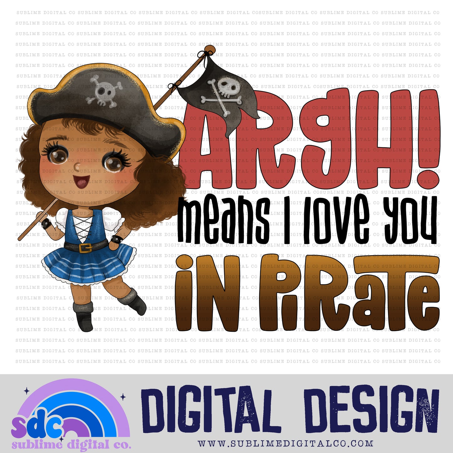 Argh! Girl 1 • Kids • Instant Download • Sublimation Design