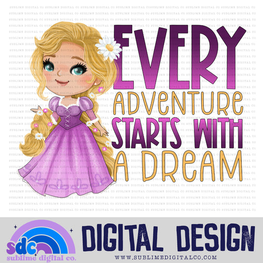Adventure • Tower Princess • Instant Download • Sublimation Design