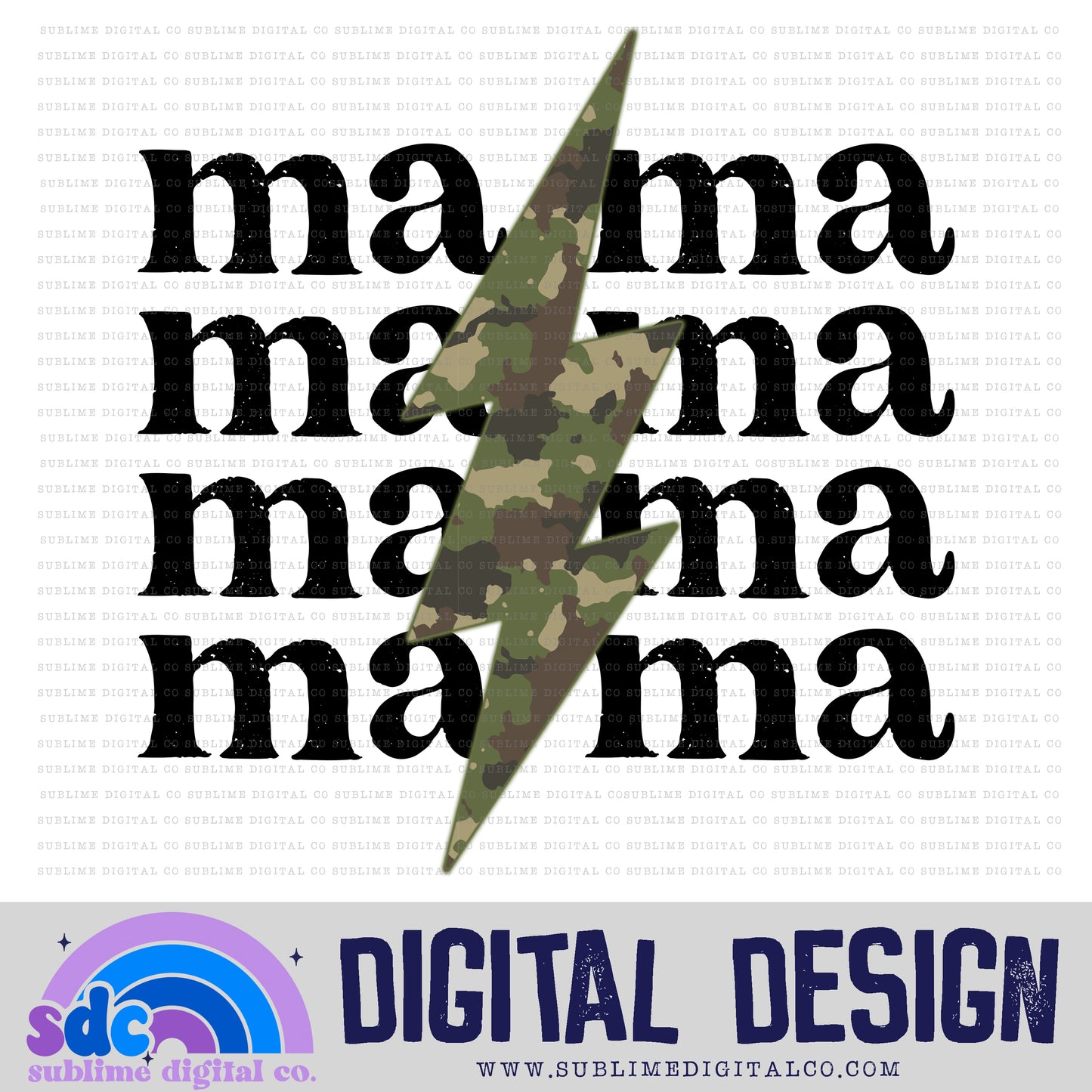 Mama Camo • Retro • Instant Download • Sublimation Design