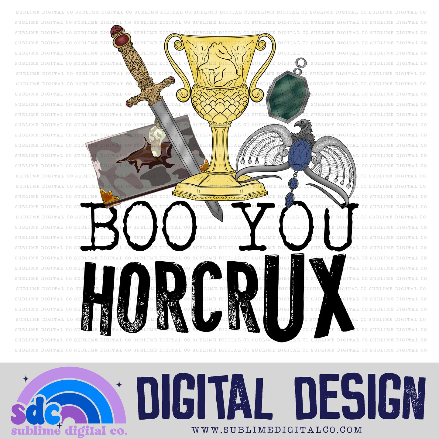 Boo You • Wizards • Instant Download • Sublimation Design