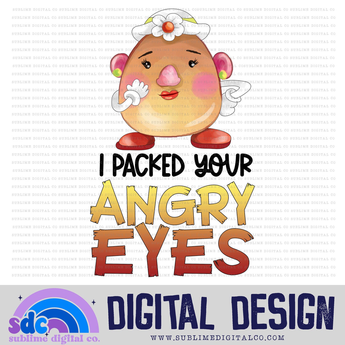 Angry Eyes • Toys • Instant Download • Sublimation Design