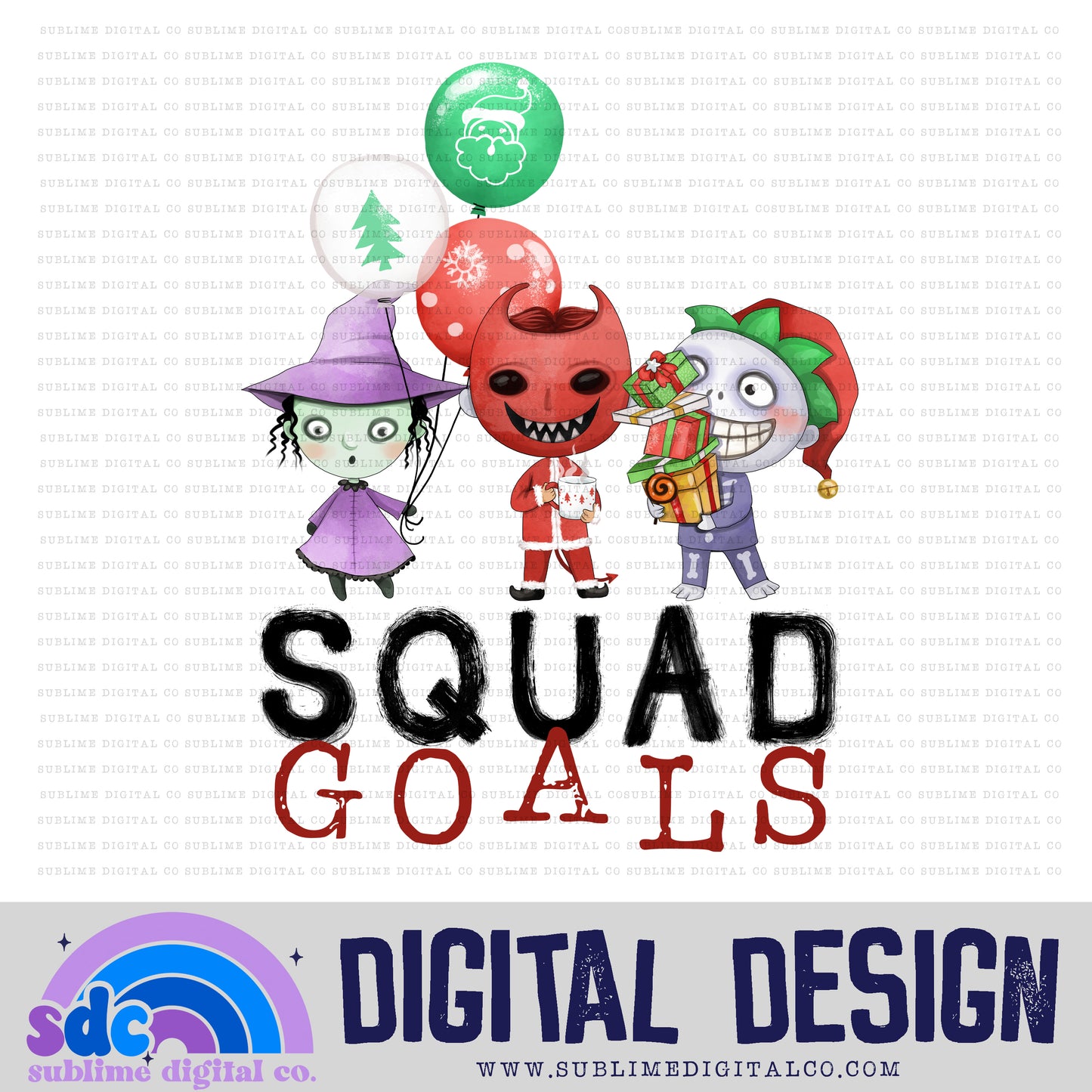 Squad Goals • NBC • Instant Download • Sublimation Design