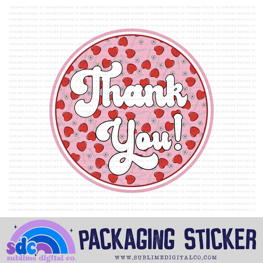 Thank You Circle - Hearts | Small Business Stickers | Digital Download | PNG File