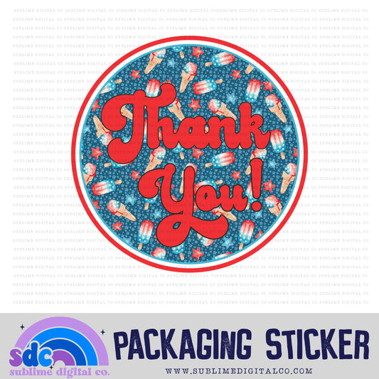 Thank You Circle - Bombpops | Small Business Stickers | Digital Download | PNG File