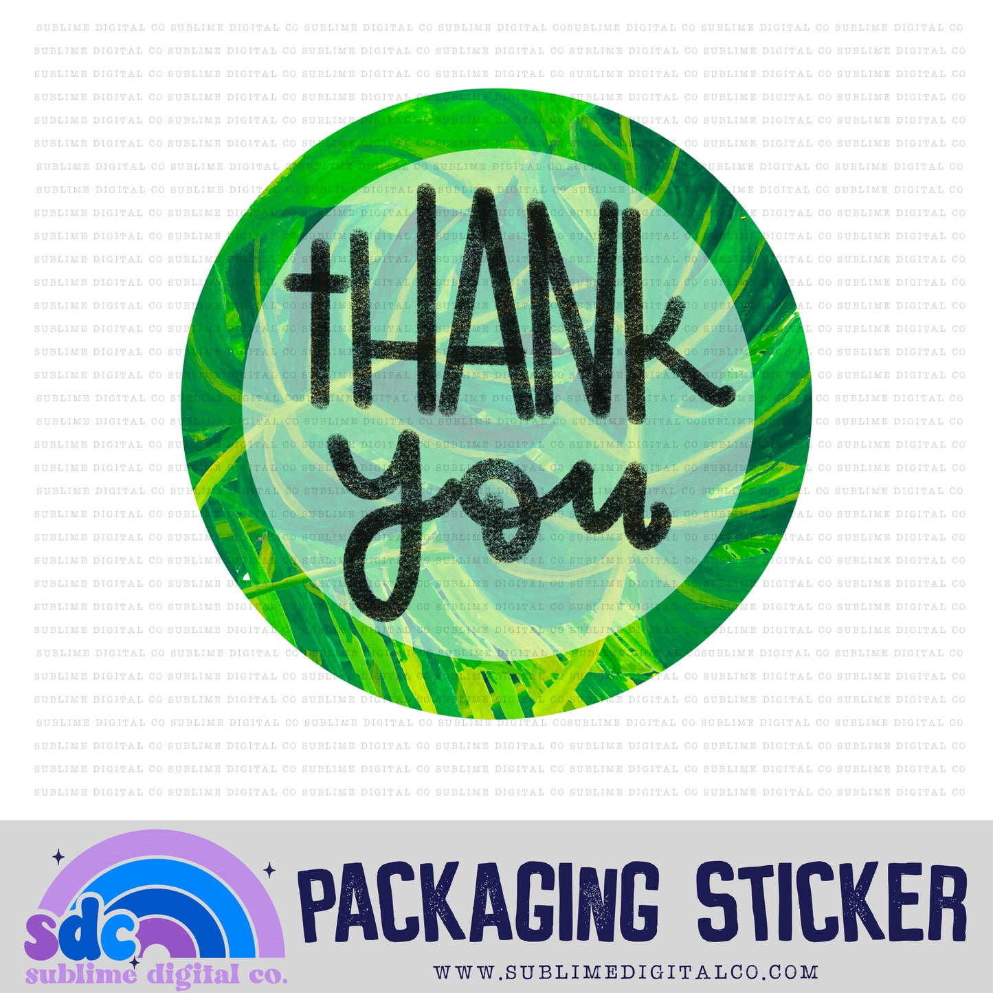 Thank You - Monstera Leaves | Small Business Stickers | Digital Download | PNG File