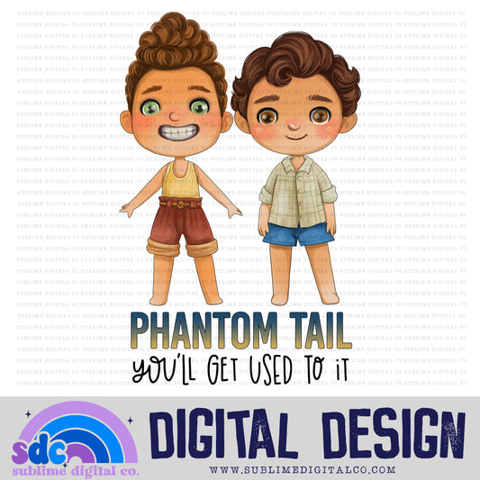 Phantom Tail • Sea Monsters • Instant Download • Sublimation Design