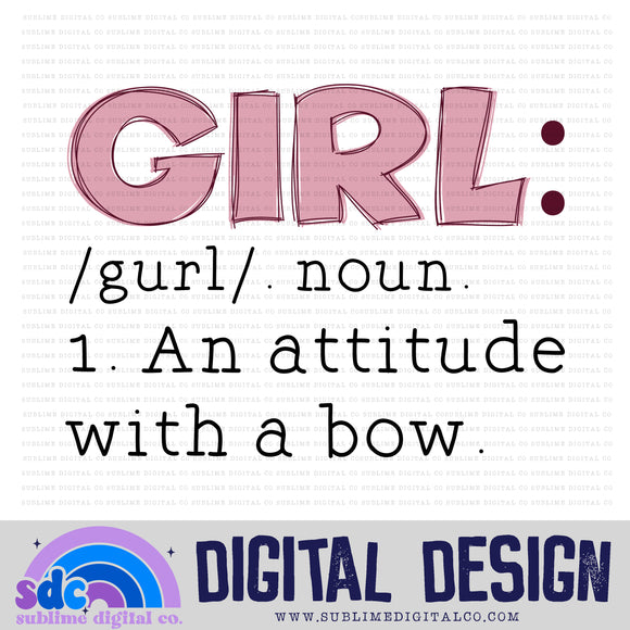 Girl Definition • Instant Download • Sublimation Design