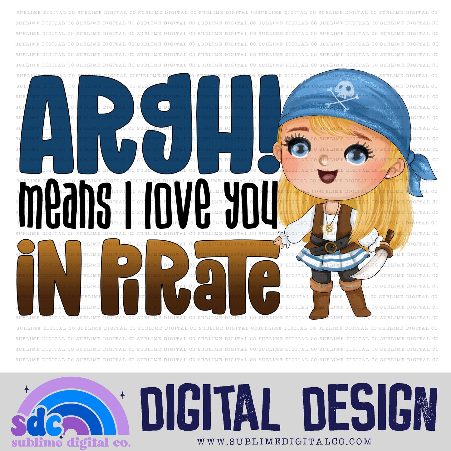 Argh! Girl 3 • Kids • Instant Download • Sublimation Design