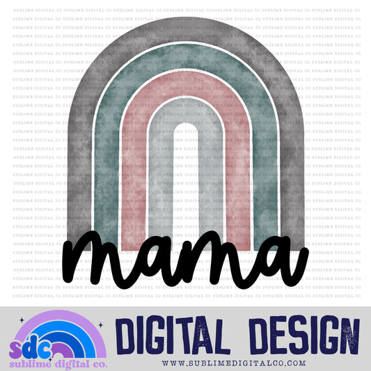 Mama - Muted Rainbow • Colorful Designs • Instant Download • Sublimation Design
