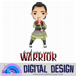 Warrior • Princess • Instant Download • Sublimation Design